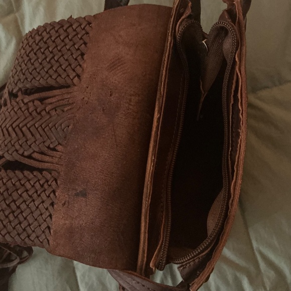 Boho Leather Crossbody Handbag - Picture 4 of 10